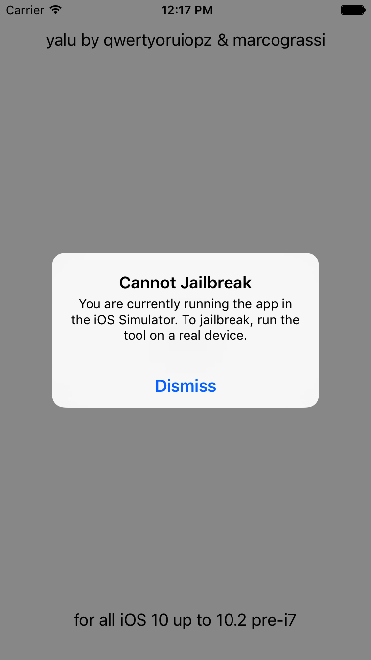 Simulator jailbreak alert