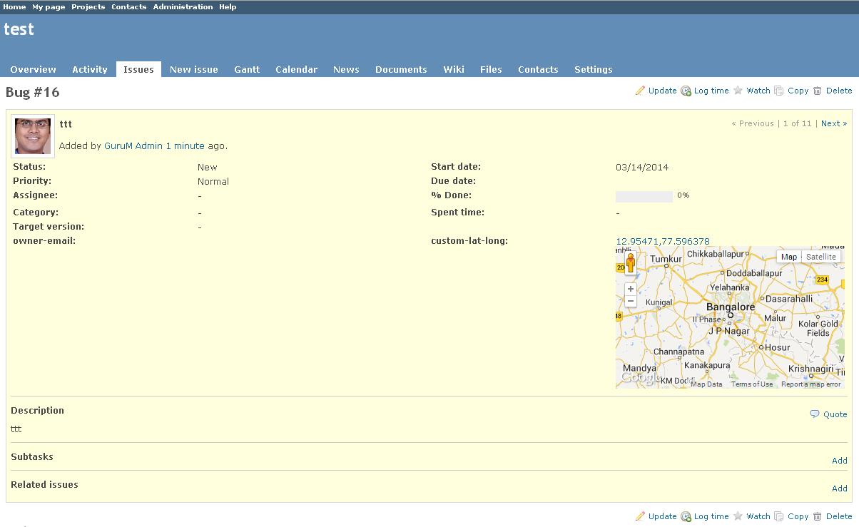 Issue with custom field for Latitude/Longitude and inline map