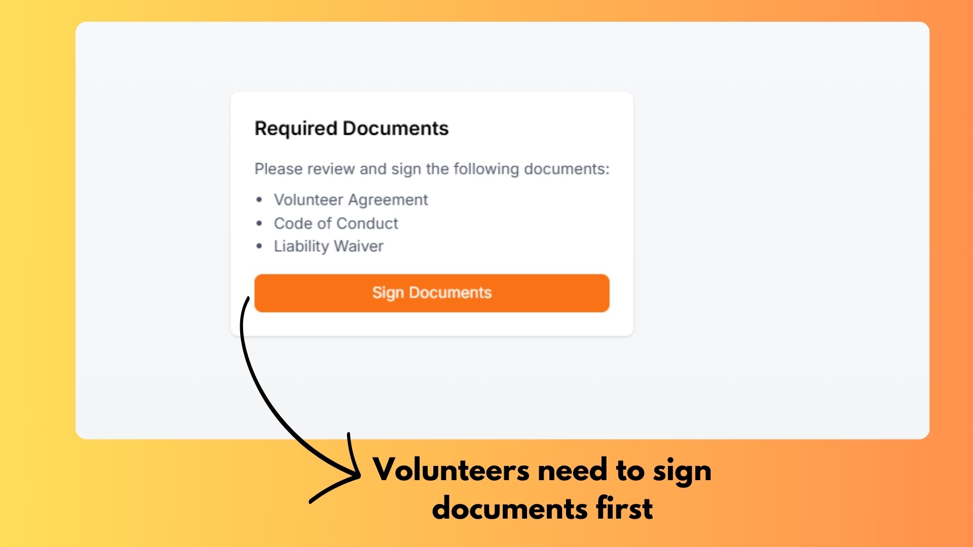 Volunteer DocuSign