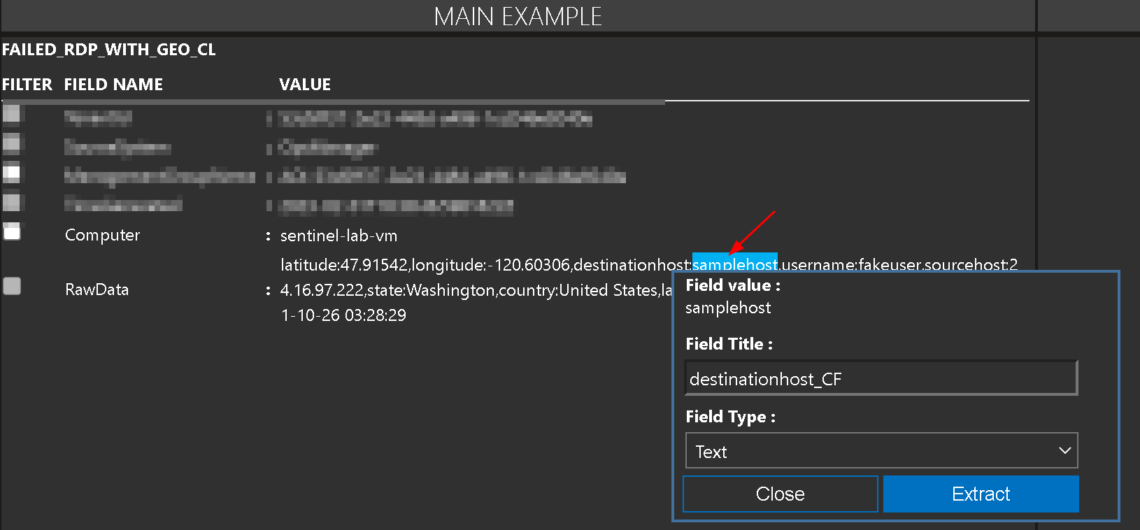 extract destination host