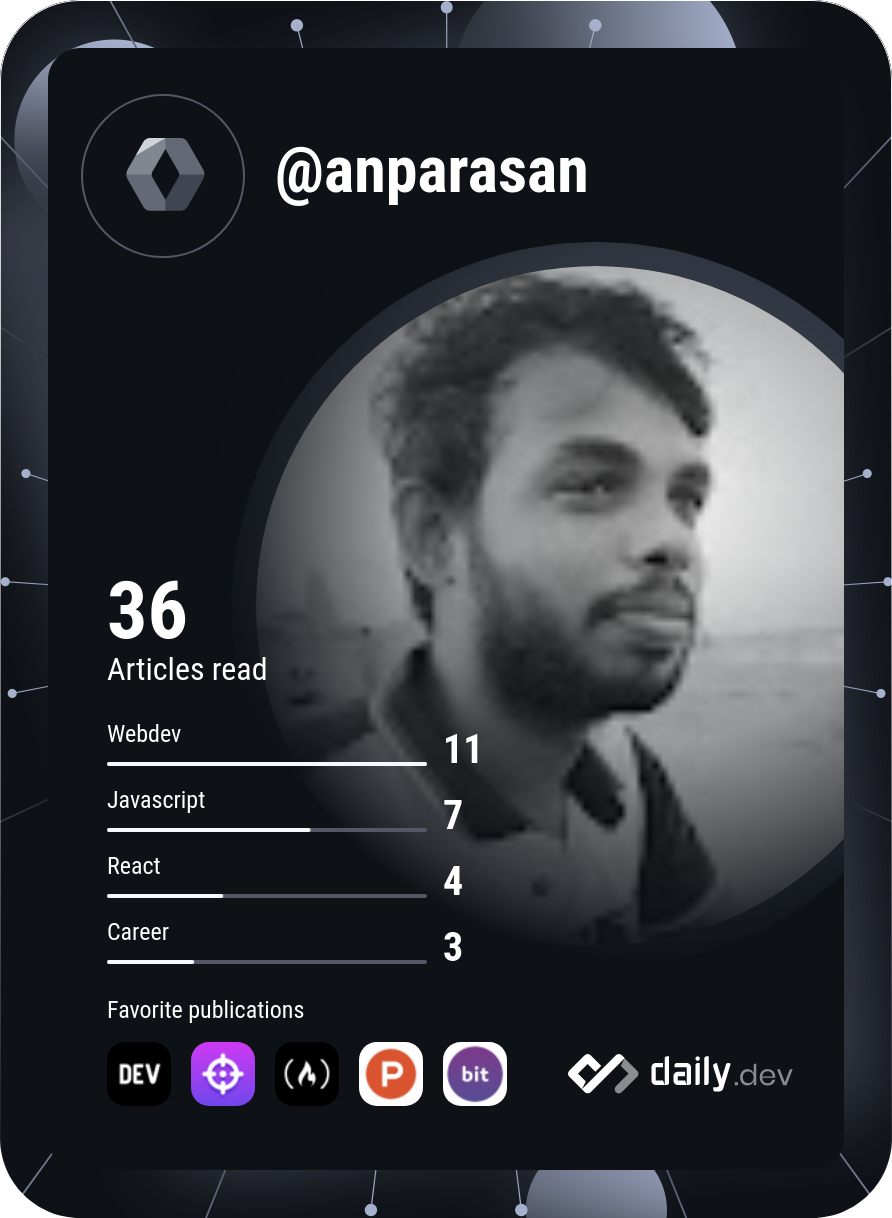 Anparasan's Dev Card