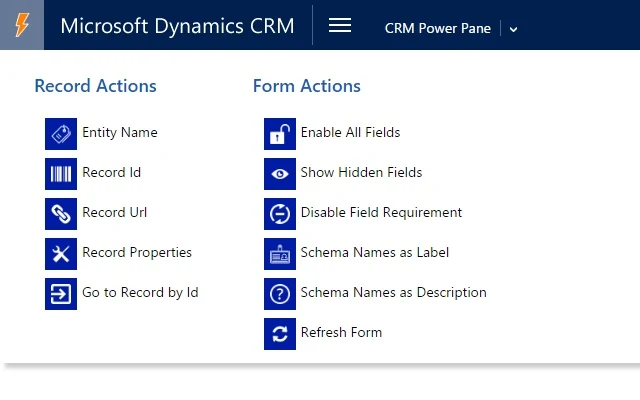 Dynamics CRM Power Pane