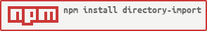 Install directory-import from npm