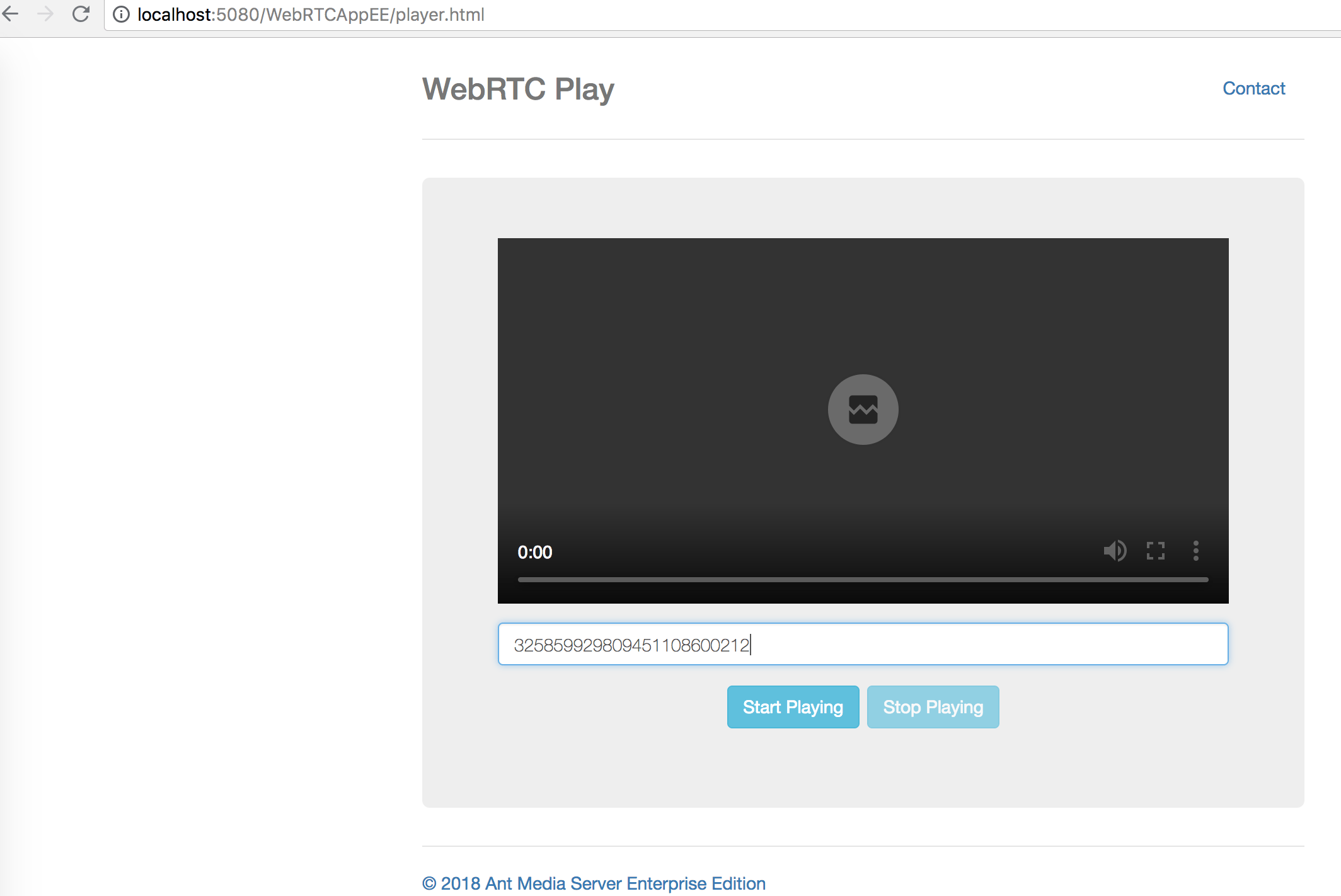 WebRTC Play - Ant Media Server