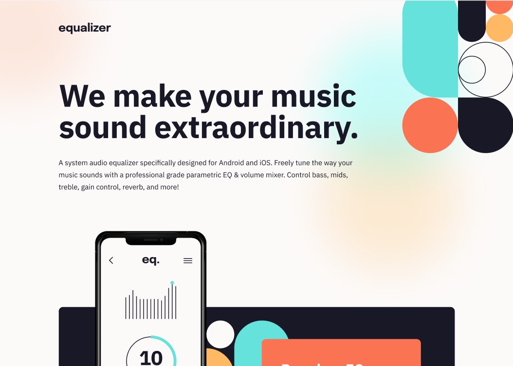 Equalizer landing page