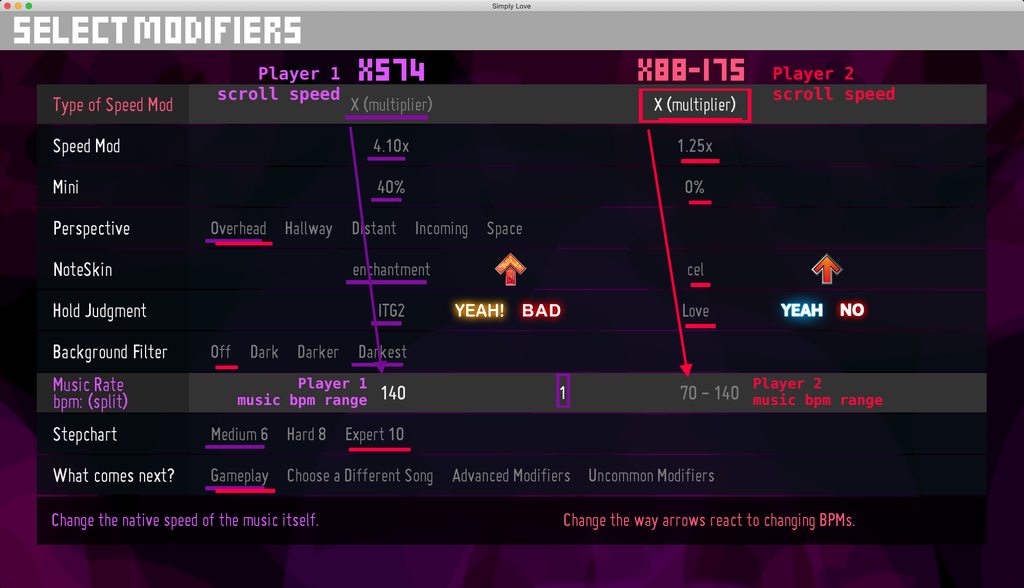 split BPMs and Music Rate