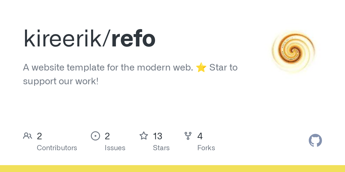 Refo - A website template for the modern web.