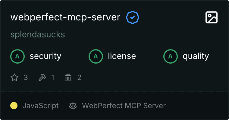 WebPerfect Server MCP server