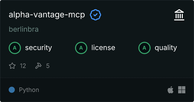 AlphaVantage-MCP MCP server