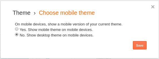 Mobile Theme Setting