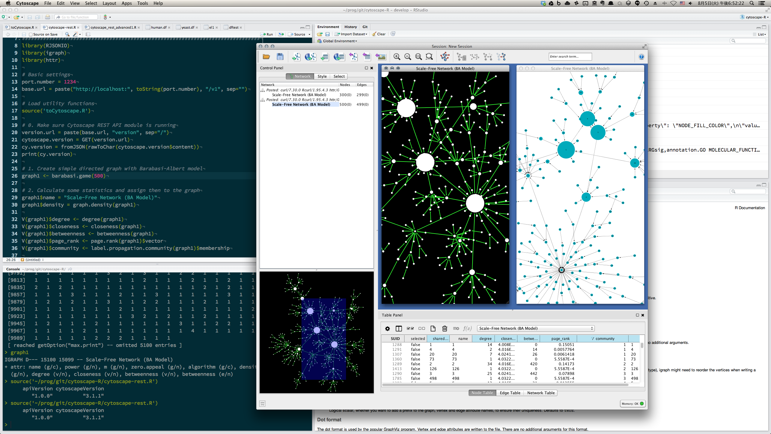 R+Cytoscape