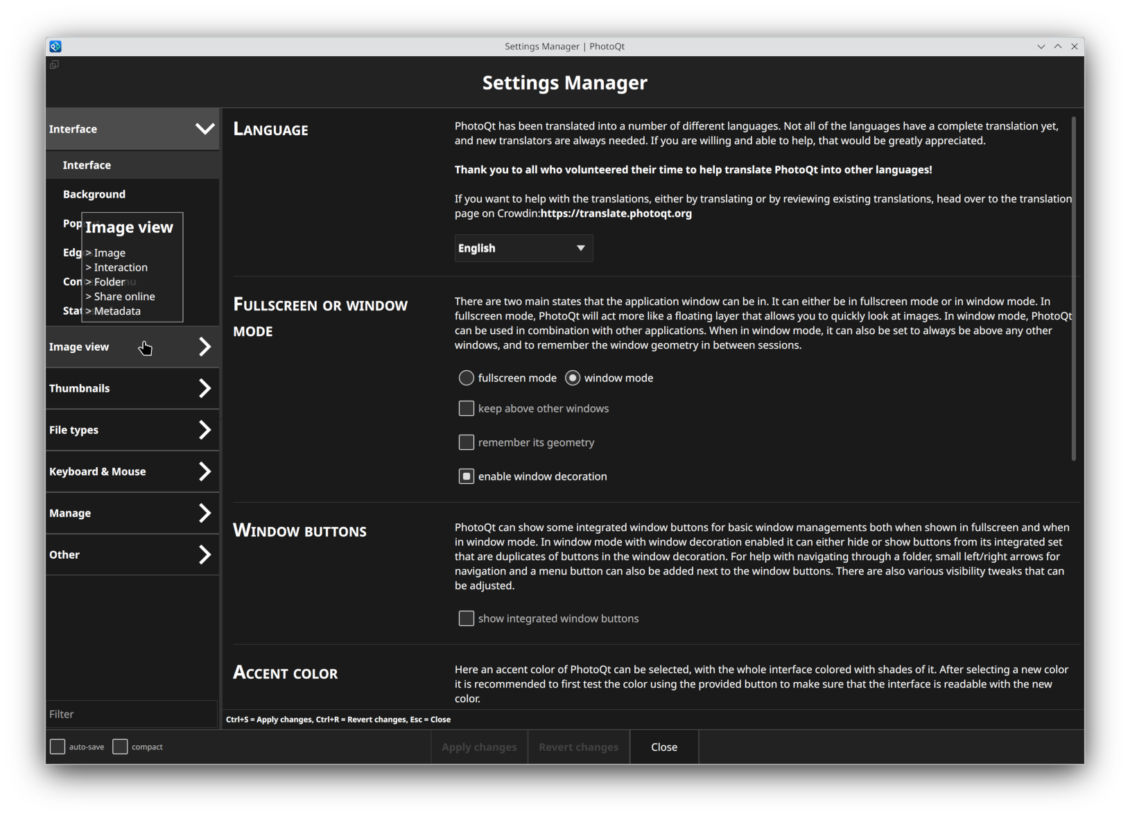 Settings Manager