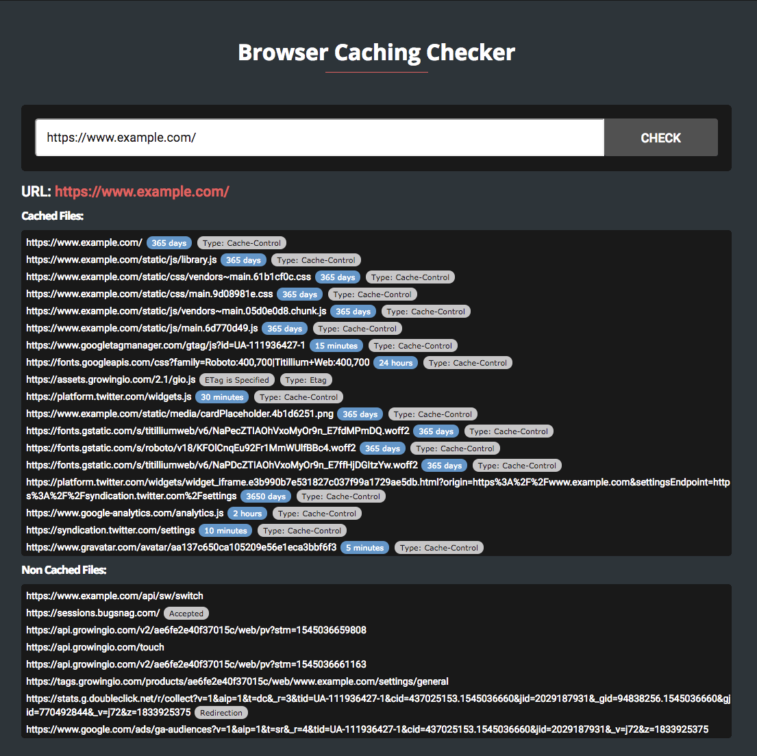 Cache Checker