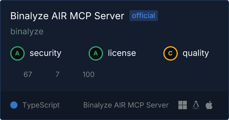Binalyze AIR Server MCP server