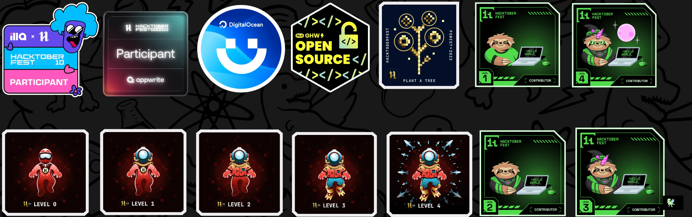 An image of @vidhibhutia's Holopin badges, which is a link to view their full Holopin profile