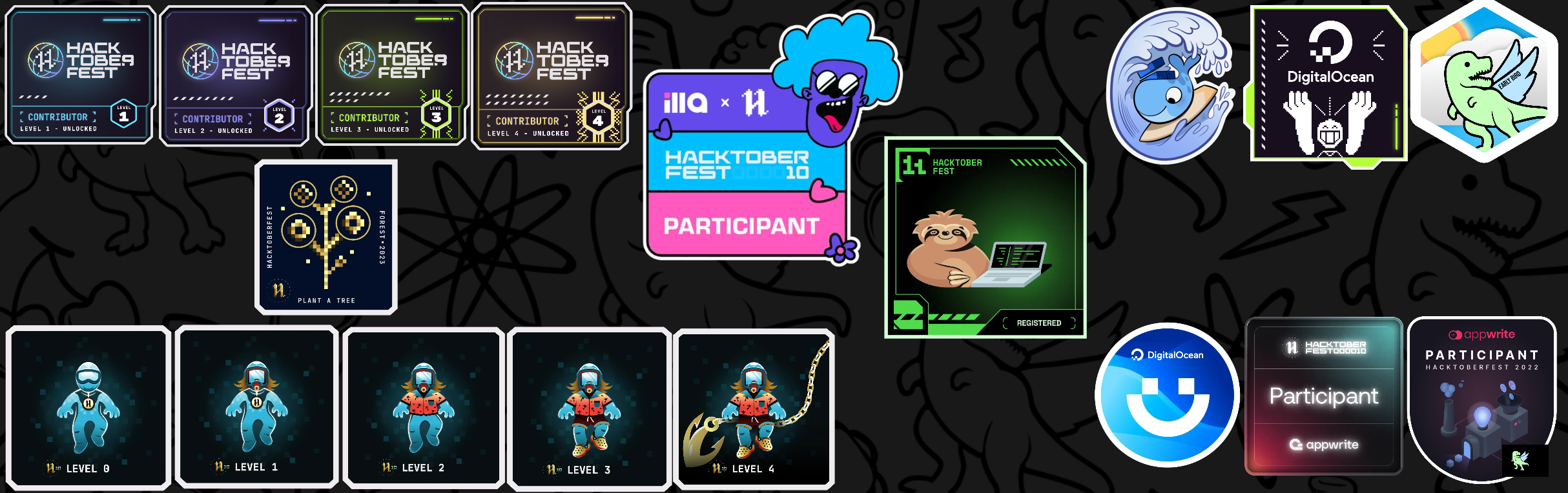 An image of @ritampaul's Holopin badges, which is a link to view their full Holopin profile