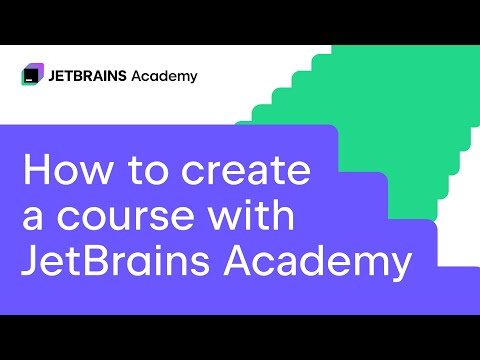 YouTube video How to create a course with JetBrains Academy