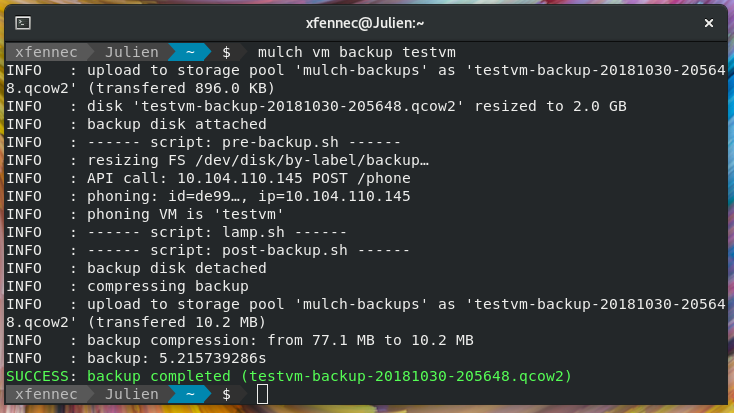 mulch vm backup