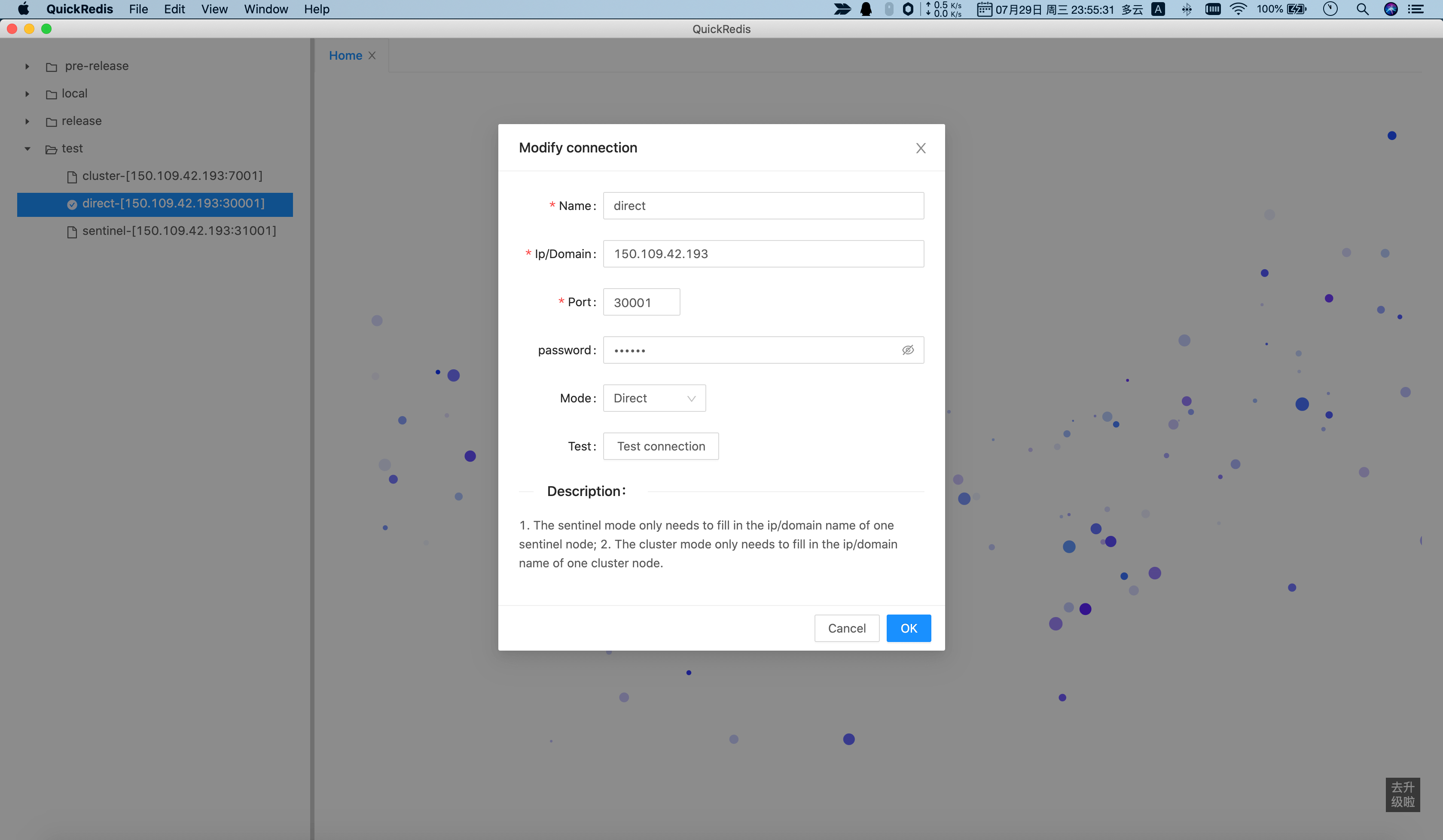 Direct Connection Mode Configuration