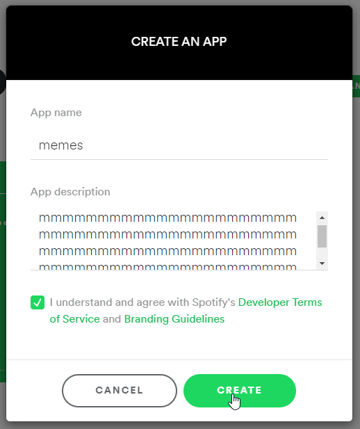 Creating app