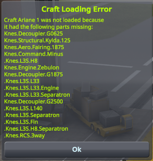 VAB craft loading error