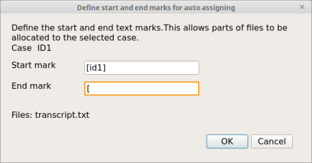 Auto-assign start and end marks