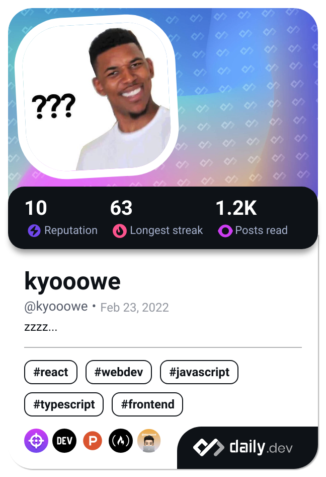 kyooowe's Dev Card