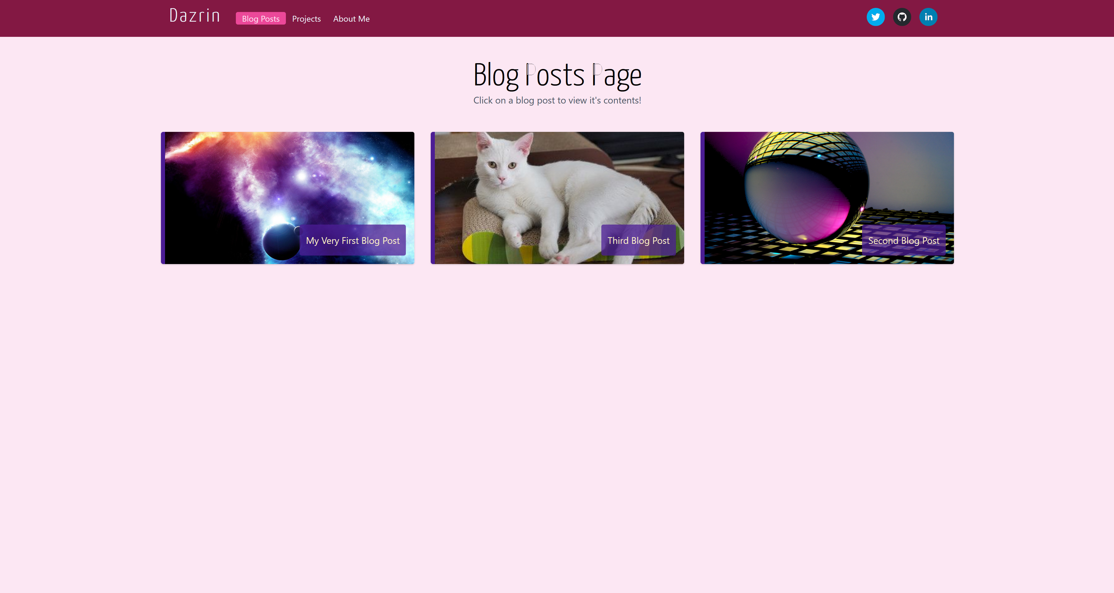 Blog Posts Page