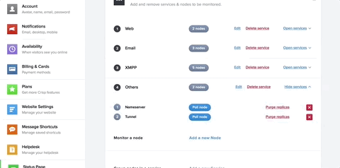 How to add monitored node