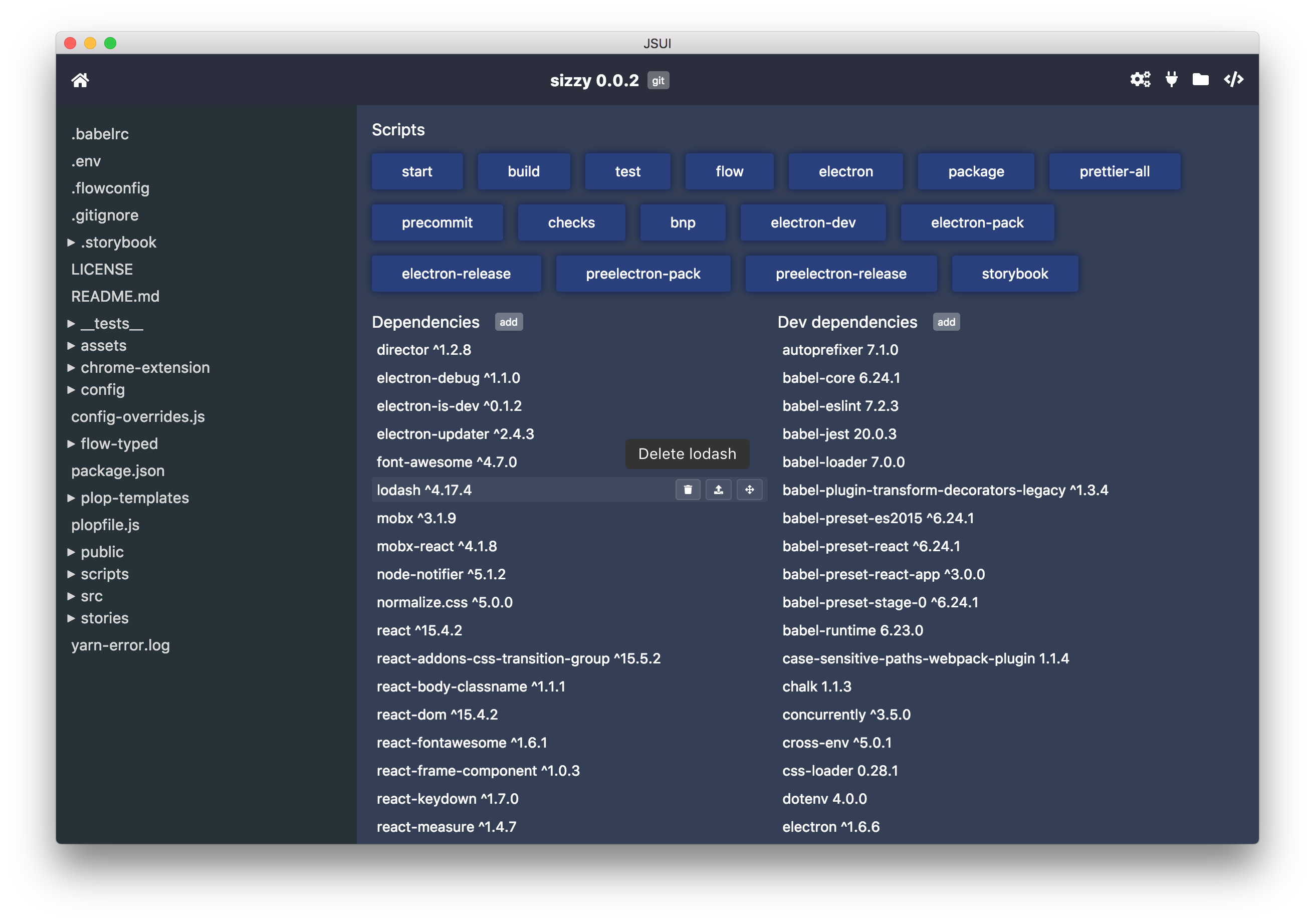 project dashboard