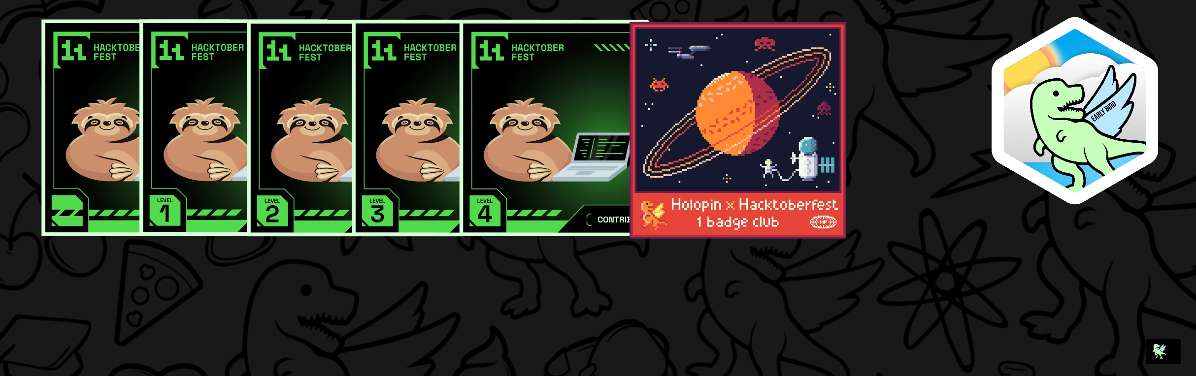 An image of @masirjafri1's Holopin badges, which is a link to view their full Holopin profile