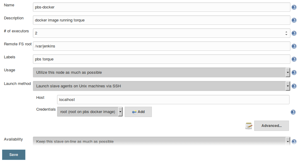 PBS plug-in Configuration