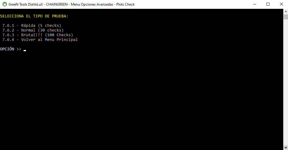 Menú Plots Check - GreeNTools