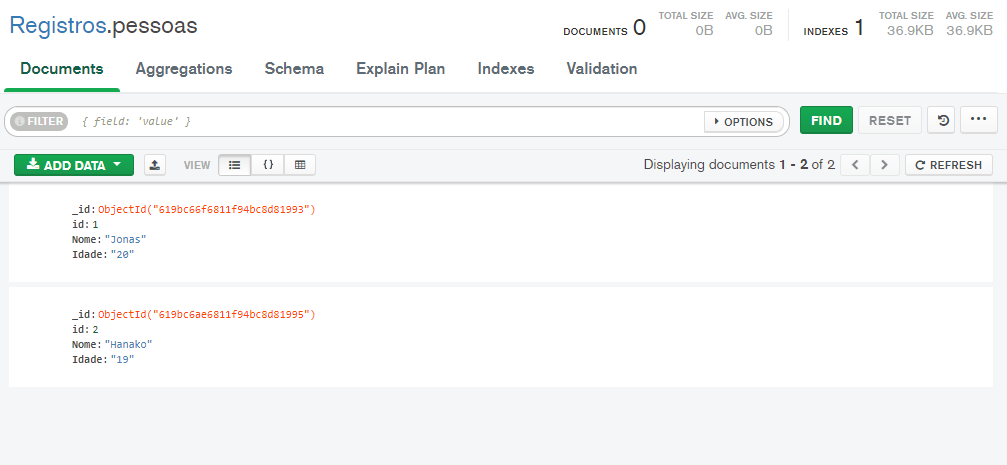 dados-mongodb-compass