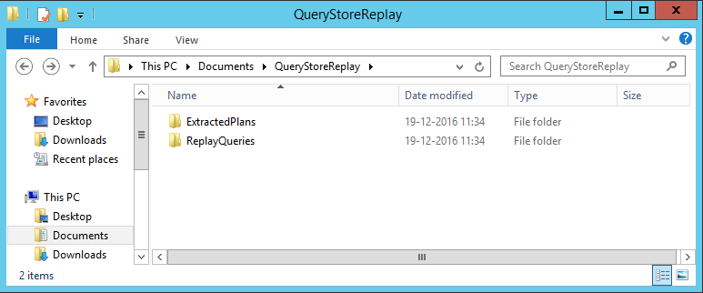 Query Store Replay folders