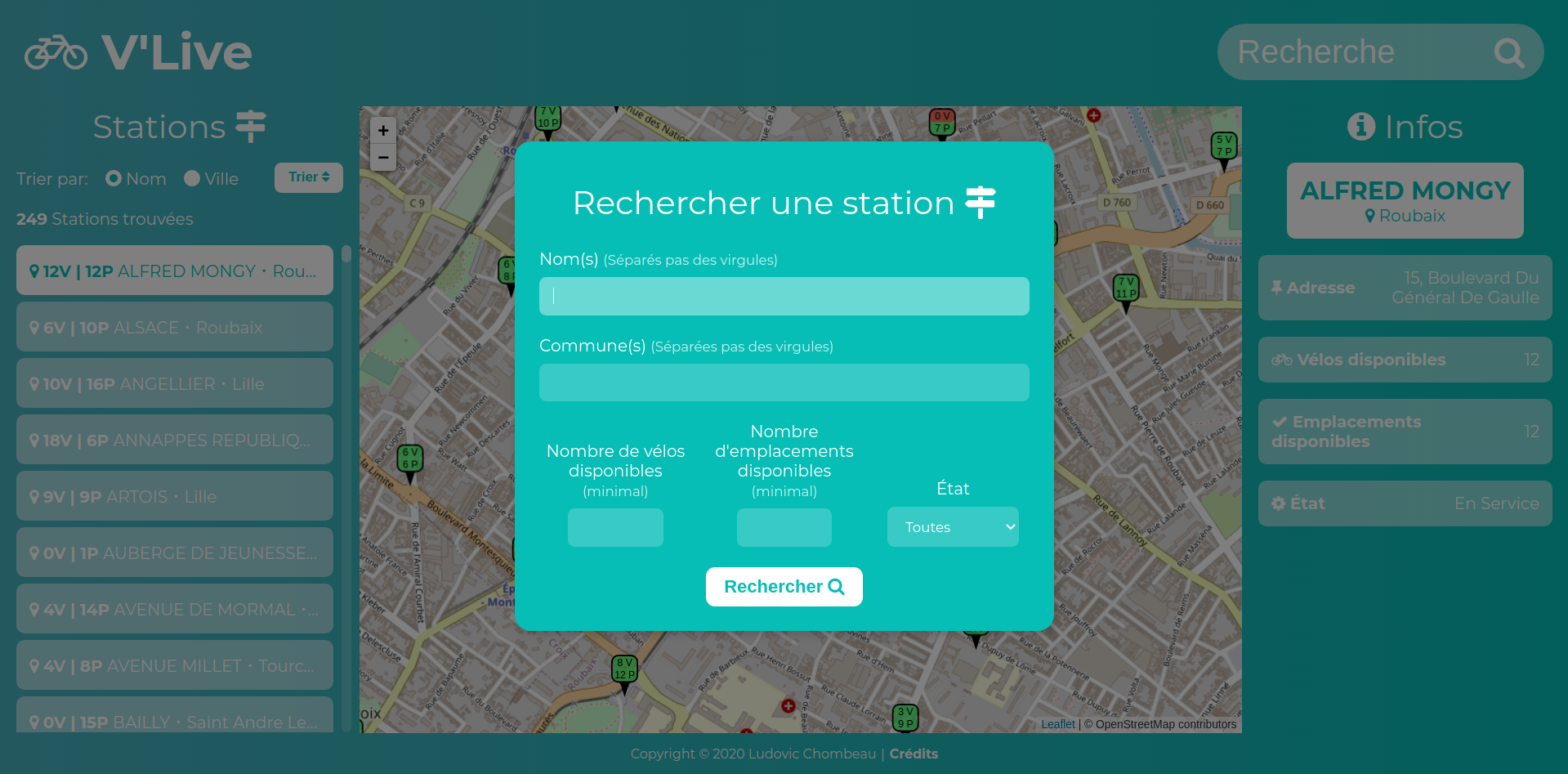 Recherche de stations