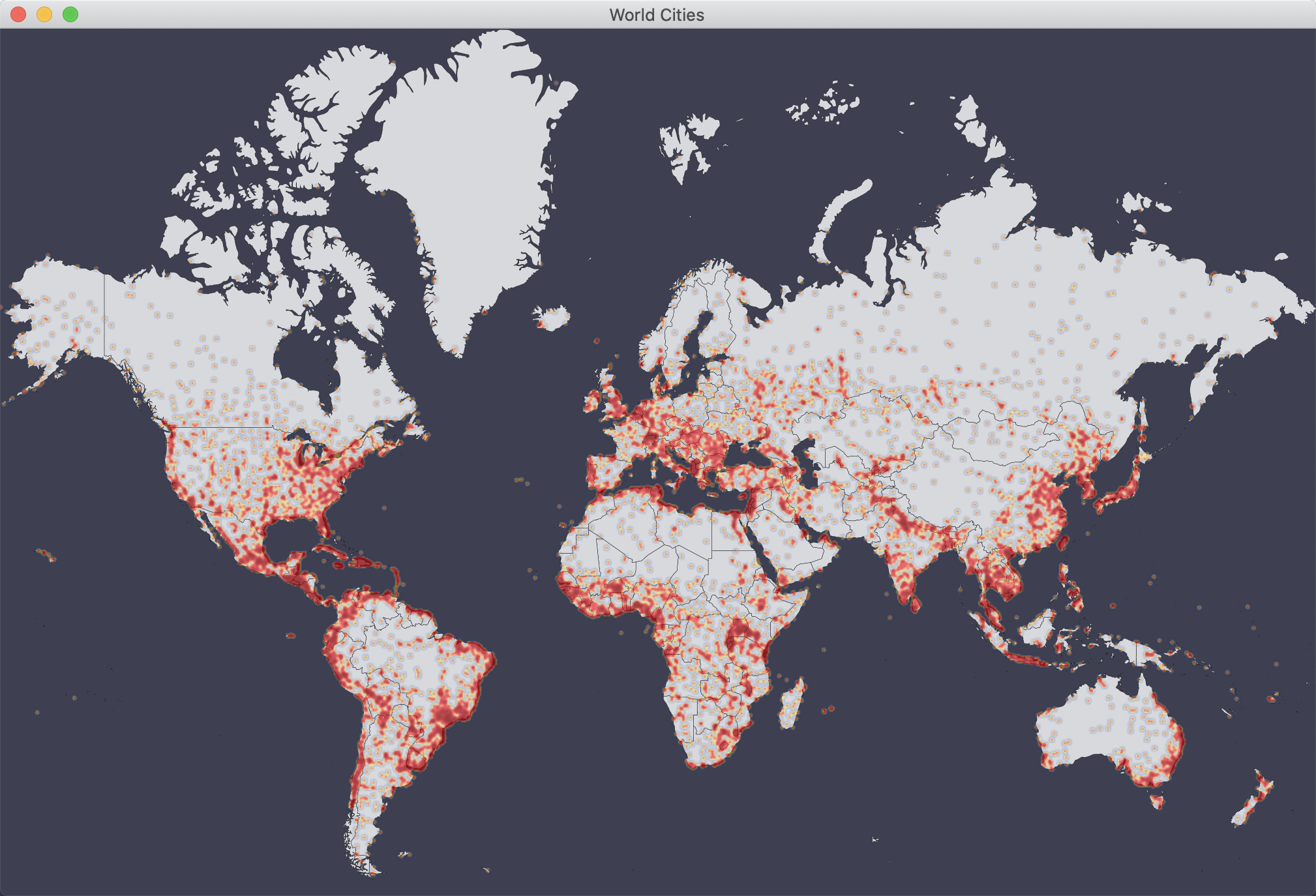 Worldmap with Heatmap