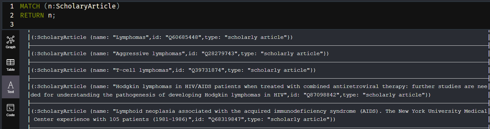 Cipher query example