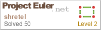 Project Euler stats badge