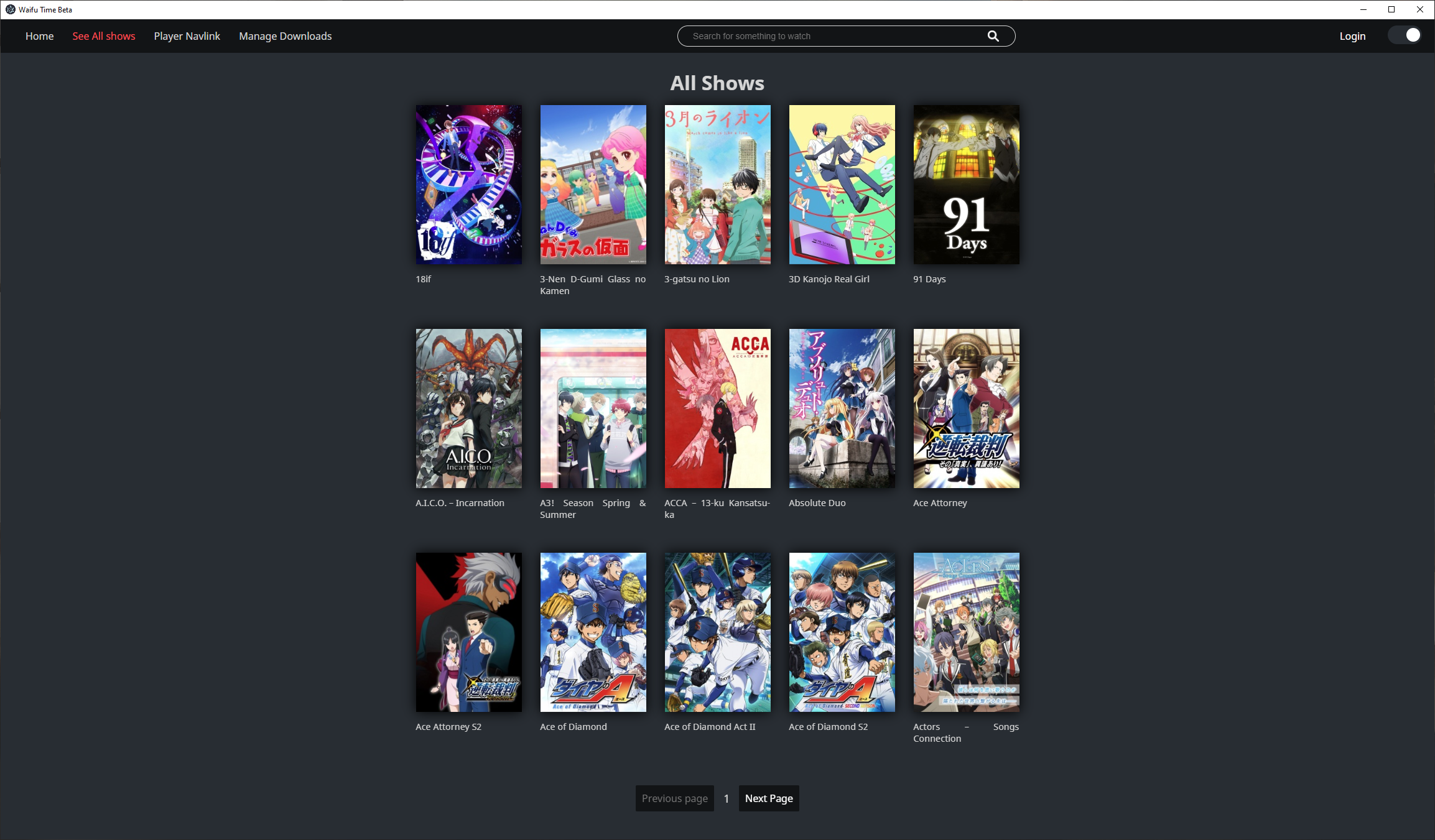 Anime streaming app