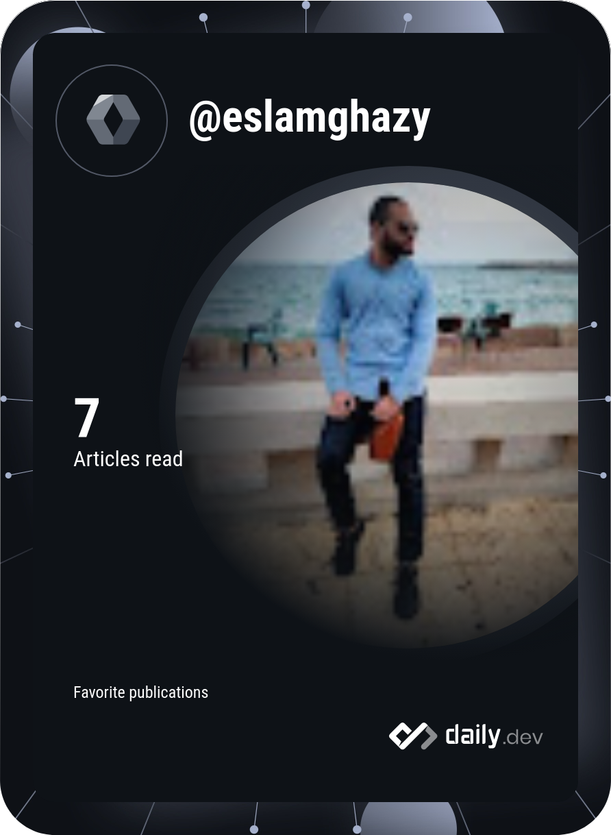 Eslam Ghazy's Dev Card