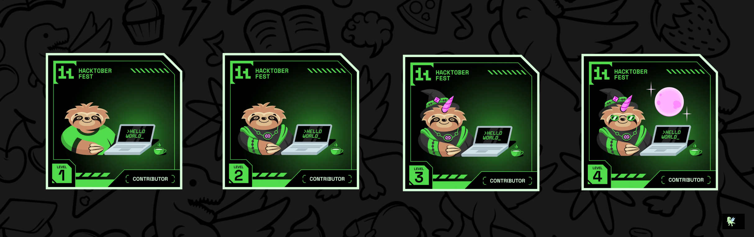 An image of @definitelynotchirag's Holopin badges, which is a link to view their full Holopin profile