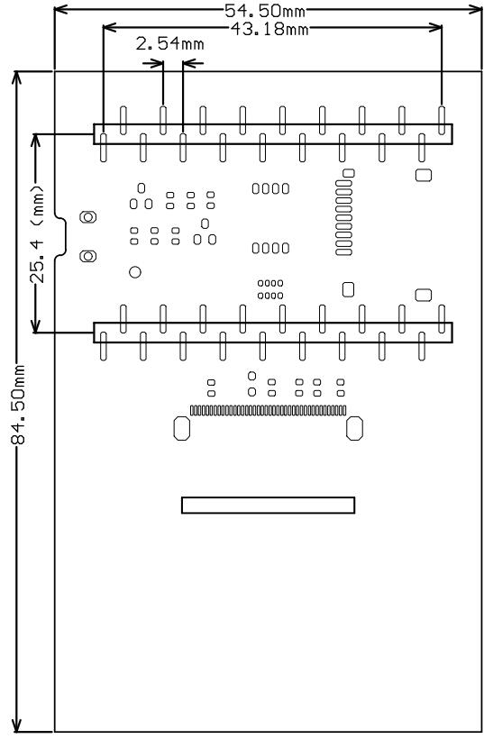 Fig1:FireBeetle Covers-3.5" TFT LCD Display尺寸图