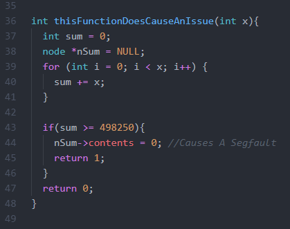 function blamed by valgrind for segfault