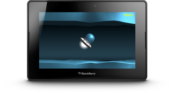 PlayBook with spaceship screenshot