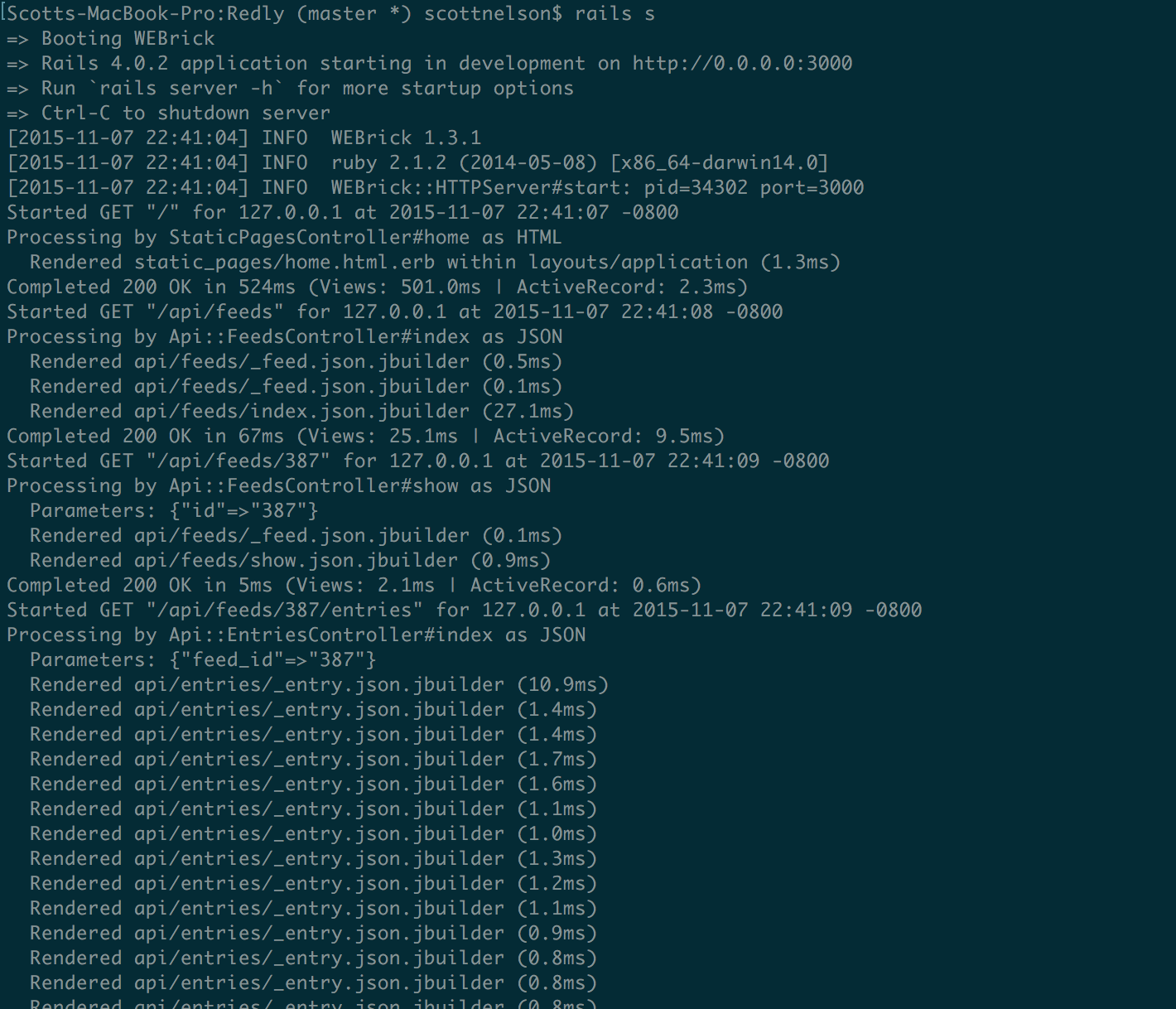 Image of Normal Rails Log