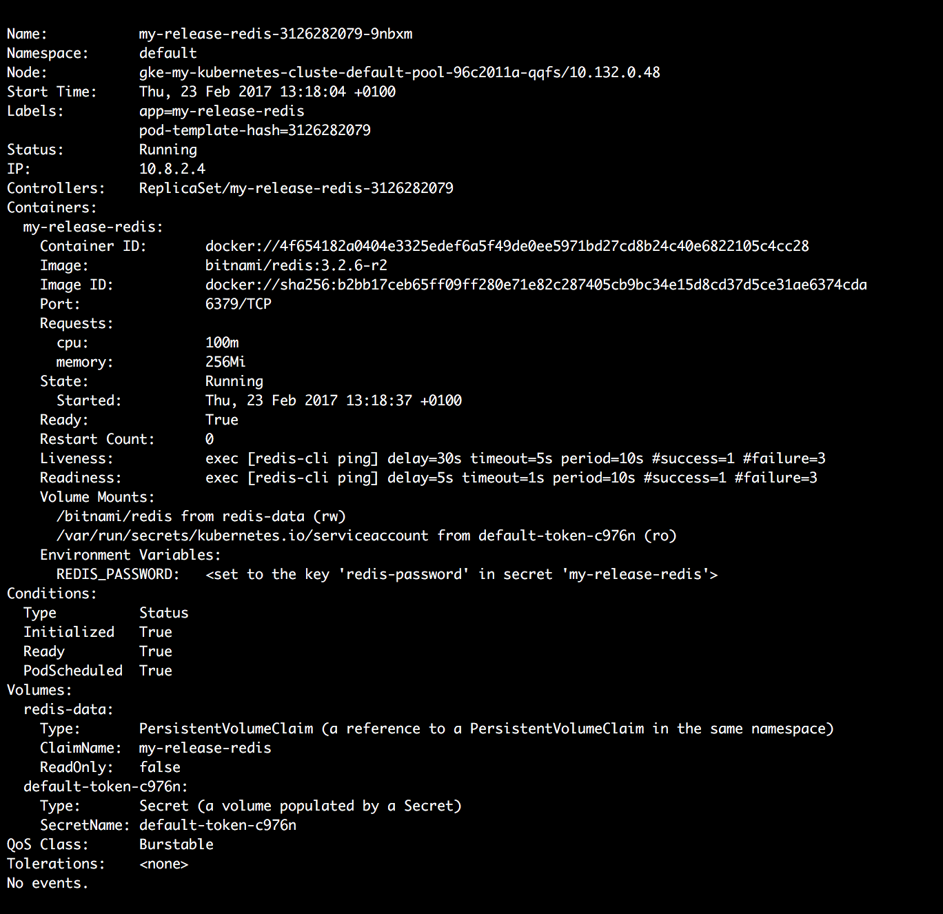 Check Kubernetes node info