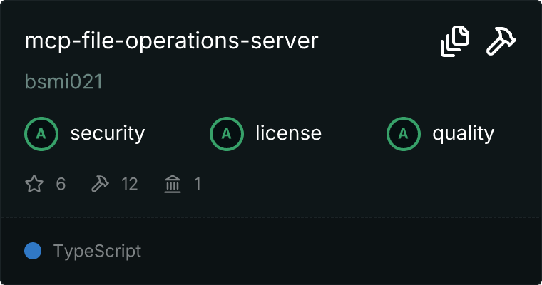 File Operations Server MCP server