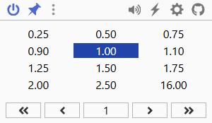 Global Speed 界面