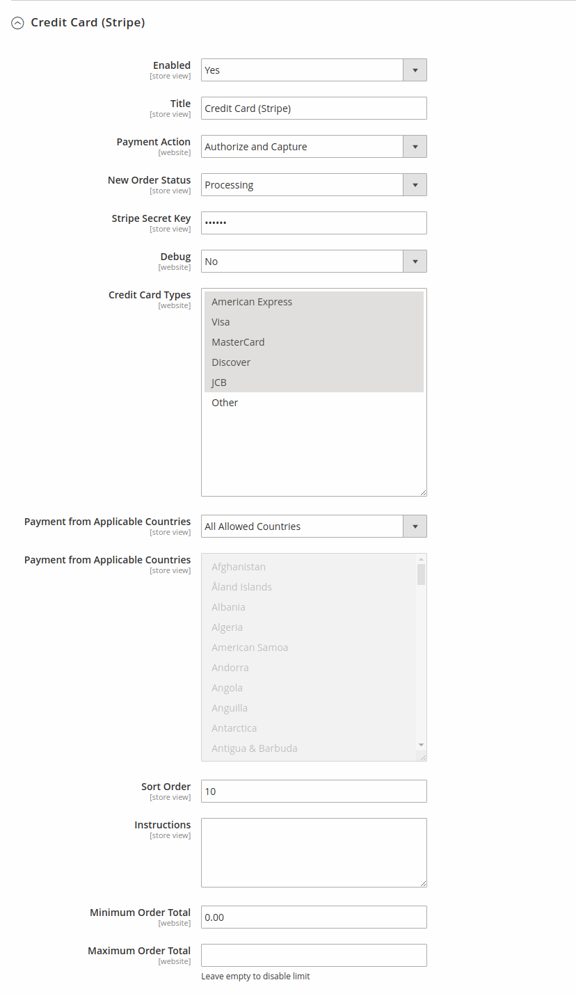 Module Configuration